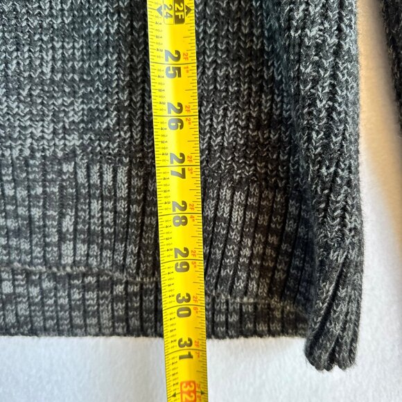 Carbon Sweater Mens Size XL Gray Heathered High Neck Casual Lagenlook Office - Picture 6 of 13